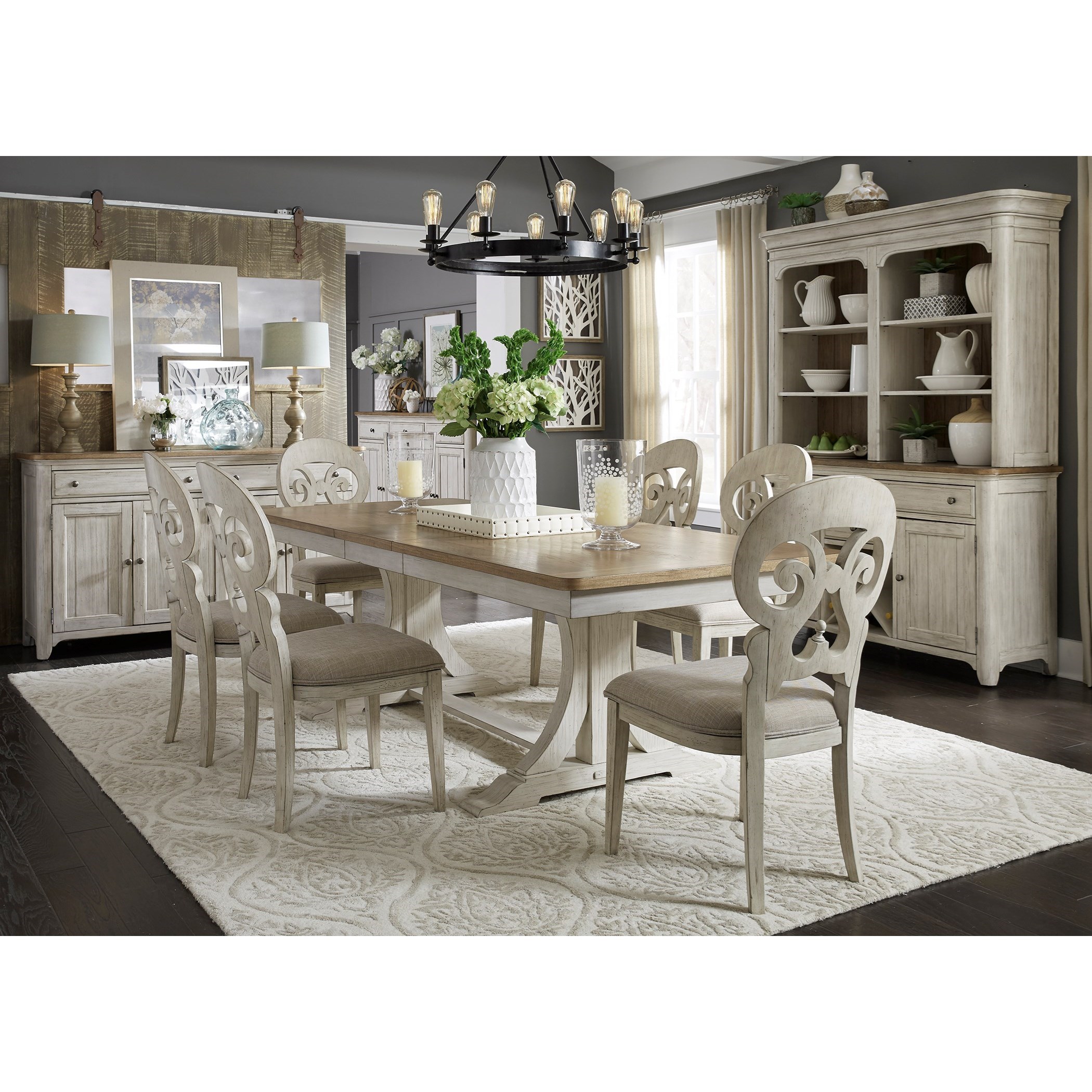 Liberty Furniture Farmhouse Reimagined 652 Dining Room Group 5